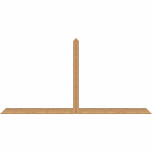 Ekena Millwork Portland Timber Gable Bracket, Western Red Cedar, 96"W x 48"H x 1 1/2"D x 3 1/2"F, 12/12 Pitch GBW096X48X0204POR00SWR - main